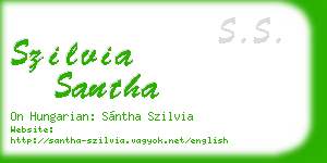 szilvia santha business card